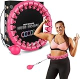 K-MART Smart Hula Ring Hoops, gewichteter Hula Circle 24, Abnehmbarer Fitnessring mit 360-Grad-Auto-Spinning-Ball, Gymnastik, Massage, Fitness für Erwachsene zur Gewichtsabnahme