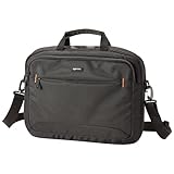 Amazon Basics kompakte Laptoptasche, Umhängetasche/Tragetasche mit Taschen zur Aufbewahrung von Zubehör, für Laptops bis zu 15,6 Zoll (39,6 cm), Schwarz, 1 Stück