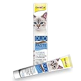 GimCat Duo Paste Multi-Vitamin und Thunfisch - Wertvolle Vitamine steigern Abwehrkräfte und Wohlbefinden - 1 Tube (1 x 50 g)