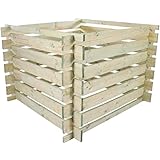 Komposter aus Holz 100x100x70cm, 480l Fassungsvermögen,...