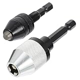 NUOBESTY 1 Satz Bohrfutter Adapter Schnellspannbohrfutter Für Handbohrmaschinen Einfache Bedienung Für Bohrer Platzsparendes Zubehör Für Elektrische 2 Stück