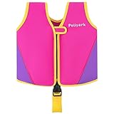 Schwimmweste Kinder - ‎Petiyark® Premium Neopren Schwimmweste für Kleinkinder mit verstellbaren Sicherheitsgurten -ideale Schwimmhilfe für das Schwimmtraining von Jungen und Mädchen,Rosa,M(3-6 Jahre)