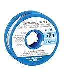 CFH Elektroniklot EL 324 – Lötzinn Ø 1,0 mm, 70 g, flussmittelgefüllt, bleifrei, ideales Lot für präzise Feinlötungen in der Elektronik und Elektrotechnik, hochwertige Qualität, Made in Germany