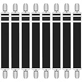 Quelcc 8 Stück Bettlakenspanner, (30cm -130cm) Bettlakenspanner Verstellbar, Elastische Bettlaken Spanngurte, Lakenspanner mit Metallclips, Bettlaken Spanner für Bettlaken, Matratze, Sofa, Bügelbrett