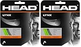 HEAD Lynx Set Tennis-Saite, grün, 1.20 Mm / 18 g (Packung mit 2)