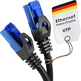 KabelDirekt – 15 m – LAN Kabel, Netzwerkkabel, Ethernet Kabel/Patchkabel (überträgt maximale Glasfaser Geschwindigkeit, für Gigabit Netzwerke, Switches/Router/Modems mit RJ45, schwarz/blau)