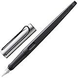 Lamy joy AL Schönschreibfüller – Füllhalter mit ergonomischem Griff & polierter Stahlfeder in Strichbreite 1,5 mm – Kalligraphie Füller mit Bandzugfeder – inkl. Tintenpatrone T 10 blau