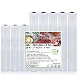 Vakuumierbeutel Vakuumierfolie Vakuumbeutel Lebensmittel Vakumierfolienrollen：KitchenBoss BPA-Frei Sous Vide Beutel Folienrollen für Vakuumierer 8 Rollen 20x3/28x5/x300cm