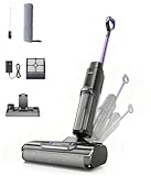 Redkey W15 Nass Trockensauger Akku,Selbstreinigender Mopp-Staubsauger,Kantenreinigung 6 mm,Dual-Wassertank-Unterstützung, 3 Reinigungsmodi,LED Spracherinnerung Geeignet für Hartböden,Selbstreinigung