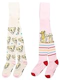 United Labels Disney Der König der Löwen Strumpfhose für Mädchen - Simba & Nala Kinder Strickstrumpfhose Kinderstrumpfhose Rosa Beige (2er Pack) (DE/NL/SE/PL, Numerisch, 98, 104, Regular, Rosa/Beige)