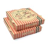 100 Stück Pizzakartons Modell 'Francia' kraft verschidene Größen zur Auswahl Pizzabox Schachtel (100, 29×29×4cm), Braun