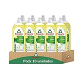 Frosch - Handspüler Flüssigkeit, Bio-Balsam Zitrone, entfettet und schützt die Haut, dermatologisch getestet - Packung mit 10 Stück x 750 ml