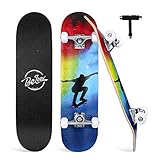 BELEEV Skateboard 31x8 Zoll Komplette Cruiser für Kinder...