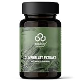 edubily nutrition® Olivenblatt-Extrakt Kapseln • Reich an Polyphenolen • Pro Kapsel 700 mg OLE mit 140 mg Oleuropein & Vitamin C • Laborgeprüft • 90 Kapseln im Braunglas