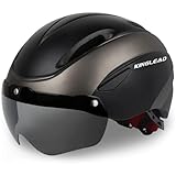 KINGLEAD Fahrradhelm,Fahrradhelm mit Magnetische Schutzbrille Fahrradhelme Einstellbarer Radhelm Rennradhelm für Erwachsenen Herren Damen Fahrradhelm MTB Mountainbike Helm