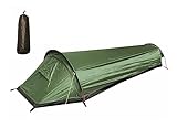 Ultraleichtes 0.78kg 1 Mann Campingzelt Zelt Minipack Leicht Armee Grün 220X（50/90/50） X50CM für Wandern Bergsteigen Backpacking Outdoor Camping Klettern und Reisen Wasserdichtem