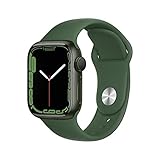 Apple Watch Series 7 (GPS, 41MM) Aluminiumgehäuse Grün mit Clover Sportarmband (Generalüberholt)