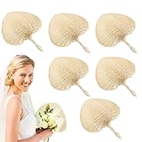 Handfächer aus natürlichem Bast, manueller Handventilator mit Palmenblättern, tragbar, kühlend, Flachgewebe, für Hochzeiten, Partys, Strand, Heimdekoration