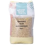 Wholefood Earth Bio-Buchweizen – 3 kg – GVO-frei – Vegan – Ballaststoffreich – Zertifiziert Biologisch