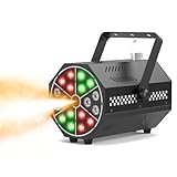 Nebelmaschine Mini,18 LED RGB Effektlicht Rauchmaschine,800W Smoke Machine mit Auto Cycle Funktion und kabelloser Fernbedienung,geeignet für Disco Party,HochzeitHalloween,Weihnachten