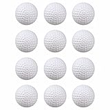 12-Pack-Übungs-Golfbälle Kunststoff, 42mm Hohle perforierte Kunststoff-Golf-Trainingsbälle Luftstrom-begrenzte Flug-Golfbälle, Schwingen-Übungs-Driving Range Home Backyard Gebrauch