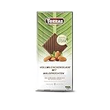 Torras Stevia Schokolade, Schokolade ohne Zuckerzusatz, Vollmilchschokolade mit Mandeln, Tafel (100g)