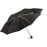 Regenschirm, faltbar, leicht, Schwarz