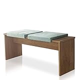 Lycce Bankauflage Klemmkissen 1 Leiste, Sitzkissen Velourstoff blau, Banktiefe ab 35 cm