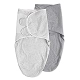 Soarwg Kids Pucksack Baby 0–3 Monate Schlafsäcke für Neugeborenen Kleinkinder Oeko-tex100 Swaddle Decke Pucktuch Babyschlafsack Wickeltuch für Säuglinge 100% Bio-Baumwolle Unisex 2er Pack (Grau)