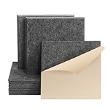 Rdutuok 12 Stück Selbstklebend Akustikplatten,30x30x1 cm Akustik Absorber Akustikpanel Schallschutzplatten für Tonstudio,Büro,Studio,Akustische Behandlung und Wanddekoration(Dunkelgrau)