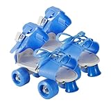 Kinder Rollschuhe - Verstellbare Quad Rollschuhe zum Skaten | Doppelreihig 4 Räder, Keine Notwendigkeit, Schuhe auszuziehen, Outdoor-Freizeit für Anfänger Jugendliche Kinder Samuliy, 1