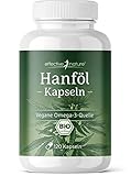 Hanföl Kapseln - Bio Hanfsamenöl kaltgepresst in veganen...