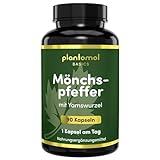 Mönchspfeffer Yamswurzel Kombi - Mönchspfeffer Kapseln mit Yamswurzel Kapseln hochdosiert - Alternative zu Wechseljahre Tabletten pflanzlich - 3 Monatsvorrat - plantomol® Basics
