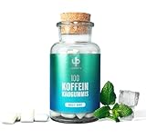 Upsters Koffein Kaugummi mit Guarana, Vitamin B6 & 60 mg Koffein | Zuckerfrei & vegan | Energy Kaugummi für Fokus, Konzentration & Wachheit | 100 Stück | Geschmack: Magic Mint (Minze)