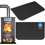 KOTARBAU® Kamin Bodenplatte 30 x 50 cm aus Pulverbeschichtung Stahl Schwarz Bodenblech Ascheblech Kaminbodenplatte Kaminplatte Schmutzblech Bodenschutz für Feuerstellen Ofenblech Funkenschutzplatte