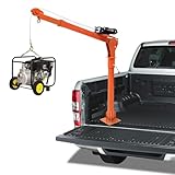Auslegerkrane, 500 kg LKW-Kran, elektrischer Kran, zusammenklappbar mit elektrischer Seilwinde, 1587 kg, 12 V, Pickup-LKW, Auslegerkrane, Hebebühne, lackierter Stahl, 360-Grad-Drehgelenk
