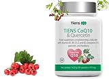 Quercetin Kapseln hochdosiert mit Vitaminen B1 B9 D3 E und K2, Coenzym Q10 & Weißdorn -Tiens 30 capseln - Coenzyme Q10-100% Vegan & Ohne Zusätze