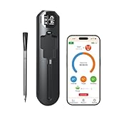 Charmofun Fleischthermometer Smarte, Bluetooth Grillthermometer mit App, IP67 Wasserdicht Bratenthermometer Kabellos, Lange Reichweite, Meat Grill Thermometer Digital für Küche BBQ Ofen