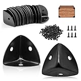 BITEFU 20 Stück Eckenschutz Metall, Viele Zwecke Kantenschutz Metall für Kisten Boxen Möbel Regal Tisch 25×25×25mm mit Schrauben Schwarz Eckenschutz