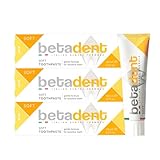 Betadent 3-teiliges Set für empfindliche Zähne, wirkt Zahnfleischentzündungen entgegen, sanitärer und beruhigender Wirkung, mit Aloe Vera, Teebaumöl und natürlichen Inhaltsstoffen, 3 x 100 ml