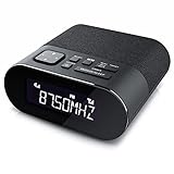 CSL - DAB+ Radiowecker DAB, UKW, Uhrenradio, Wecker mit Zwei einstellbaren Weckzeiten, Snooze-Funktion, Sleeptimer, dimmbares Display, schwarz