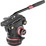 EVUMO Video Fluidkopf Stativ Mit Pan & Tilt Dämpfungsfunktion, Pro Heavy Duty Videokopf Für Camcorder Kamera Videostativ, Stativkopf QR Platte Kompatibel Mit Manfrotto Arca Gimbals, 10kg Trag