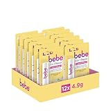 bebe 3in1 Repair Lippenpflege (12 x 4,9 g), Lippenpflegestift mit Glycerin, Avocadoöl & Mandelöl, repariert und beruhigt trockene & rissige Lippen, ohne Mineralöle