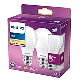 Philips LED Classic E27 Lampe, 60 W, Kolbenform, matt,...