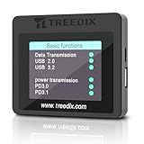 Treedix USB-Kabeltester, 2,4-Zoll-Farbdisplay USB-C-Kabeltester,USB-Tester unterstützt Kabeltests, Widerstandstests, Type-C eMarker für Lightning, Micro-B 2.0, Micro-B 3.0, Type-C, Mini-B
