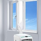 Fensterabdichtung für Mobile Klimageräte,Abluftschlauch Klimagerät Fenster, Hot Air Stop Fensterkitt Set für Dachfenster, Kippfenster, Flügelfenster (300CM)