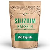 Silizium Hochdosiert Kapseln – 250 Silizium Kapseln – Silicium aus Hochwertigem Bambusssprossenextrakt – Silica Hochdosiert - 500mg pro Tagesdosierung