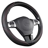 TONZACK Lenkradabdeckung aus Leder, 38 cm, atmungsaktiv, rutschfest, Steering Wheel Cover