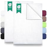 Green Mark Textilien 2er Pack Bettlaken 150 x 250 cm – Weißes, gewebtes Baumwolle Betttuch, Hautfreundlich & Atmungsaktiv