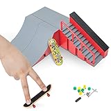 Finger Skateboards, Mini Skateboard Rampen Set Fingerboard Skateboard Parks Kit Finger Skateboard mit Ramp Deck Track Finger Skate Board Rampe Ultimative Sporttraining Requisiten für Kinder - B